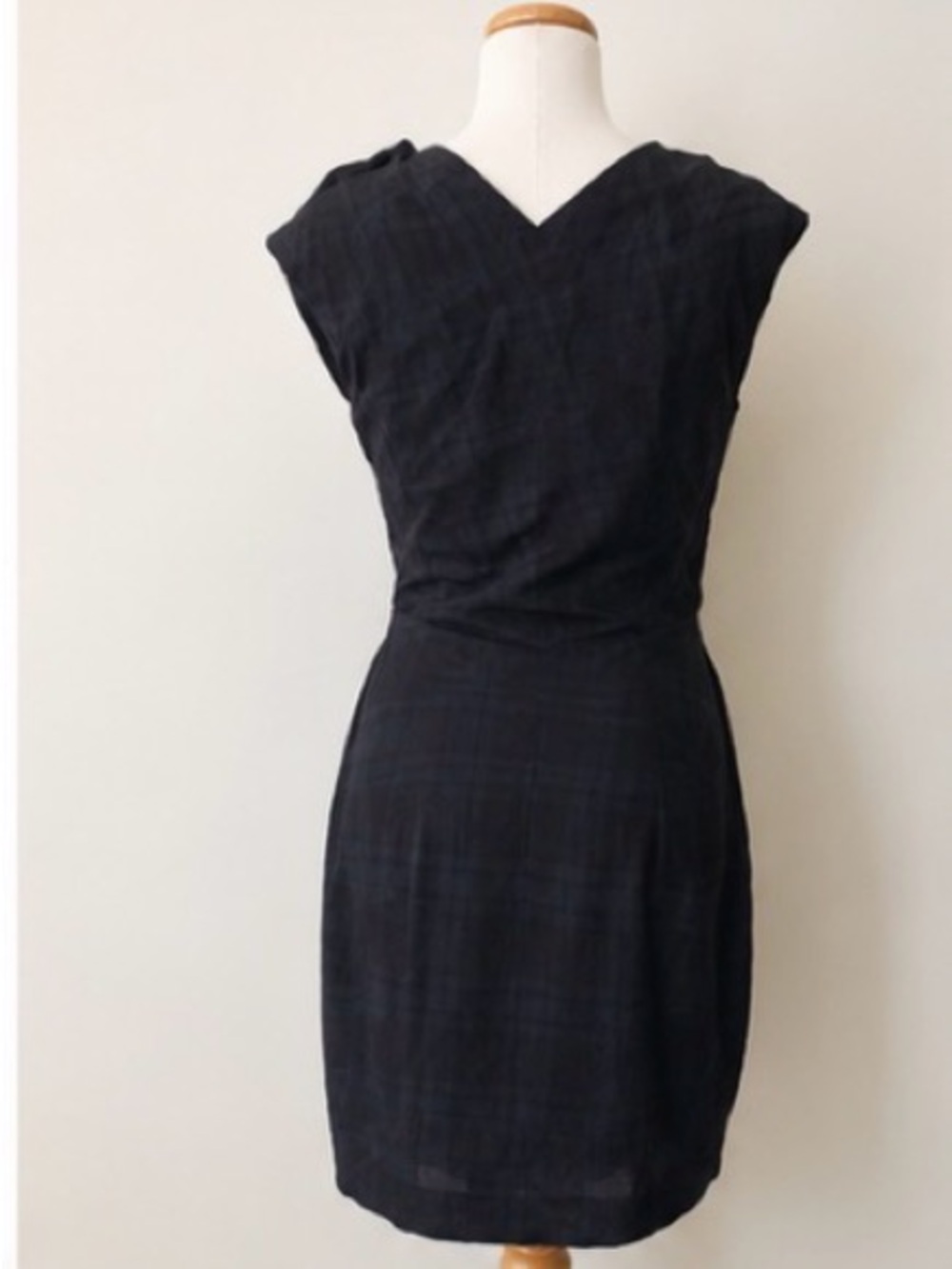 [All Saints] Spitalfields Limski Dark Blue Green Asymmetrical Dress Sz S [UK 8] - Picture 2 of 7